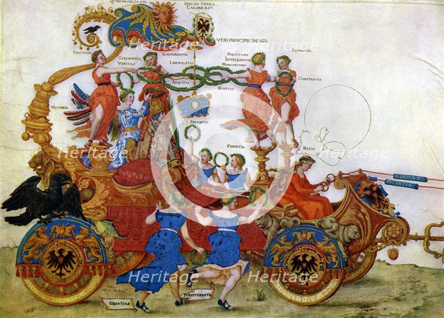 'Triumphal Car of the Emperor Maximilian I', 16th century.Artist: Albrecht Dürer