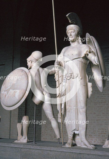 Statue of Athena from Greek temple of Aphaia at Aegina, 6th century BC. Artist: Unknown