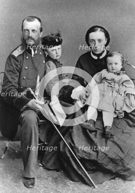 Grand Duke Michael Nikolaevich of Russia and his family, c1862-c1862. Artist: Unknown