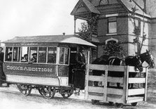 Horse-drawn tram, Denver, Colarado, USA, 1893. Artist: Unknown