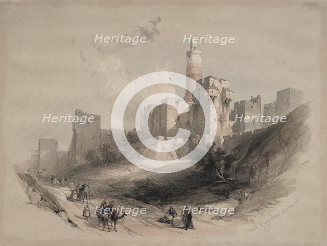 Citadel of Jerusalem, without the Walls, Tower of David, 1839. Creator: David Roberts (British, 1796-1864).