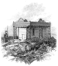 Tomb of Potatau, the first Maori king, at Ngaruwahia, New Zealand, 1864. Creator: Unknown.