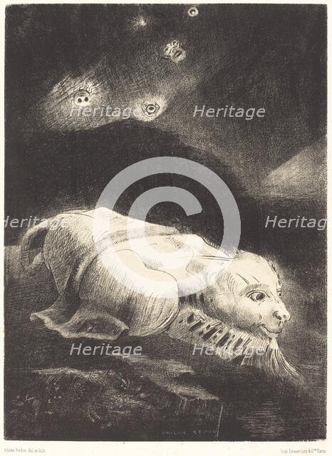 Quand s'eveillait la Vie au Fon de la matiere obscure (When life was awakening..., 1883. Creator: Odilon Redon.