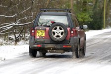 1998 Land Rover Freelander driving on icy road 2009 Artist: Unknown.