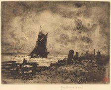 La Petite Marine - Souvenir de Medway, 1879. Creator: Felix Hilaire Buhot.