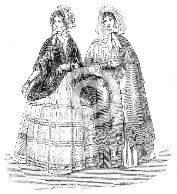 Paris and London Fashions for December, 1845. Creator: Unknown.
