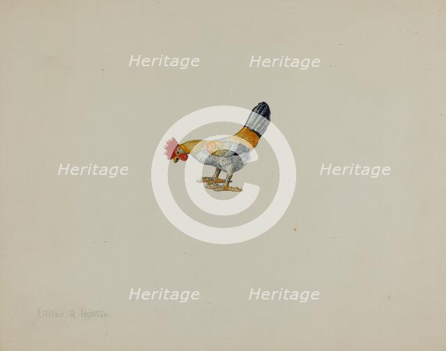 Toy Rooster, c. 1938. Creator: Lillian Hunter.