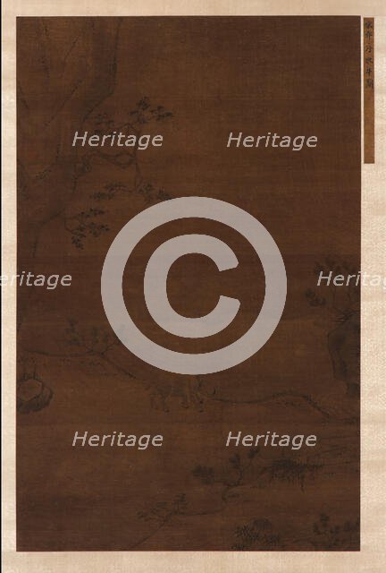 A Water-buffalo and a herd-boy near a stream, Ming or Qing dynasty, (17th century?). Creator: Unknown.