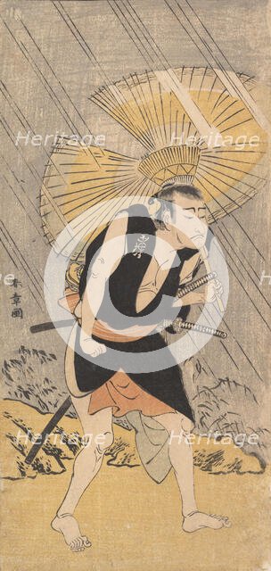 The Actor Nakamura Nakazo in the Role of Ono Sadakuro, ca. 1766. Creator: Shunsho.