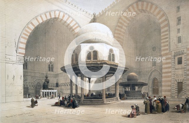 Interior of the Mosque of the Sultan al-Ghuri, Cairo, Egypt, 19th century. Artist: David Roberts