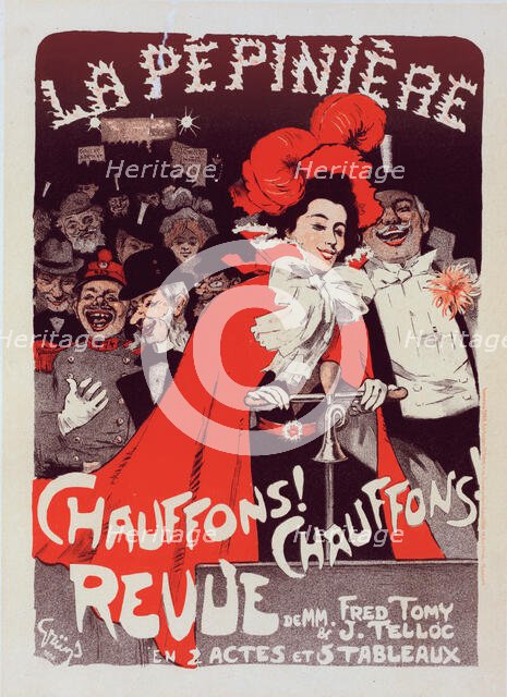 Affiche pour le Concert de la Pépinière "Chauffons! Chauffons!", c1899. Creator: Jules Alexandre Grun.