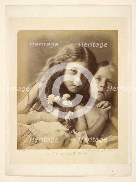 The Red and White Roses, 1865. Creator: Julia Margaret Cameron.