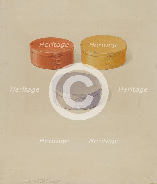 Oval Boxes, c. 1936. Creator: Alfred H. Smith.