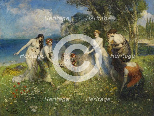 Europa and the Bull, 1910s. Creator: Leeke, Ferdinand (1859-1937).