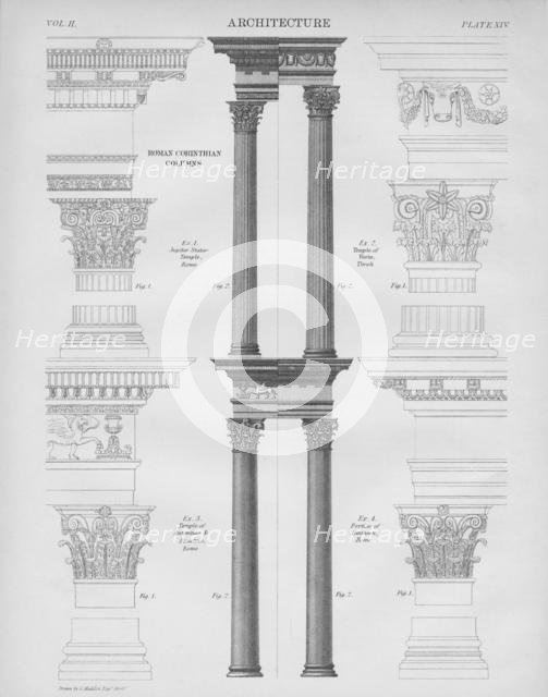 Roman Corinthian columns, 1889.  Creator: W & AK Johnston.