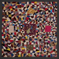 Crazy Quilt, 1886. Creator: Elizabeth Fachmann.