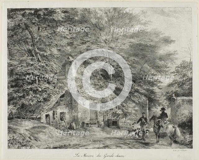 The Gamekeeper's Cottage, from the Album of 1826, 1826. Creator: Nicolas-Toussaint Charlet.