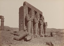 Thèbes, Temple de Ramasseum, Colosses brisés, 1870s. Creator: Émile Béchard.