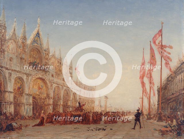 Venise, procession de la Saint-Georges, c.1870. Creator: Felix Francois Georges Philibert Ziem.