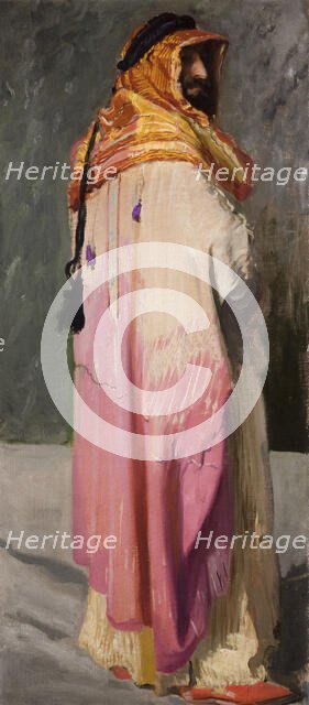 Portrait of Feliks Jasienski Dressed as a Bedouin, c1908. Creator: Leon Wyczolkowski.