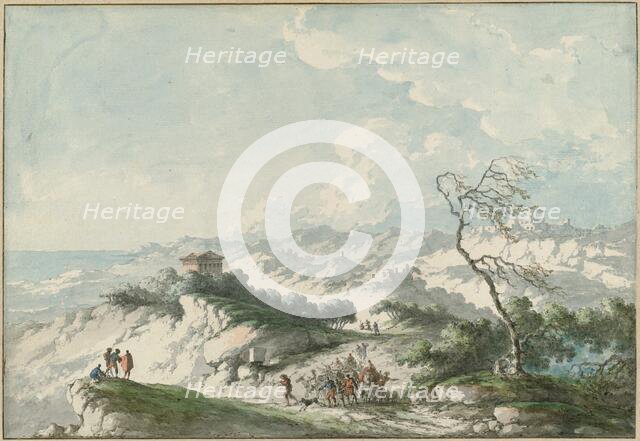 Second View of the Agrigento Countryside, 1778. Creator: Claude Louis Chatelet.