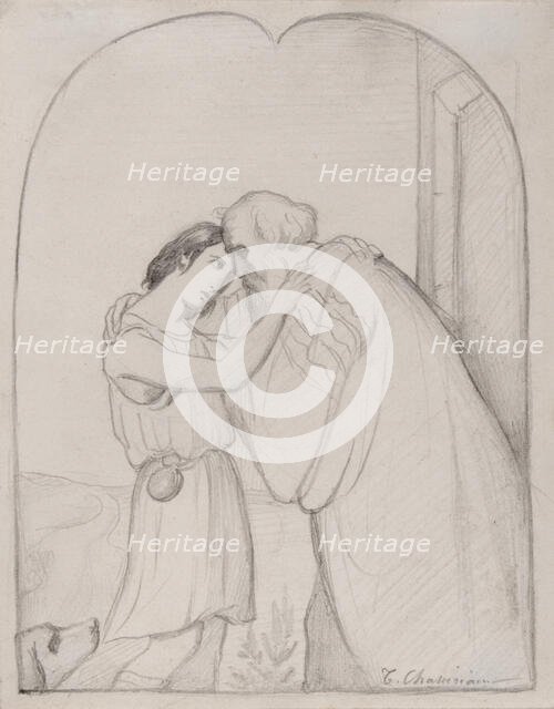 The Return Of The Prodigal Son (Le Retour De L'Enfant Prodigue), c1835. Creator: Theodore Chasseriau.