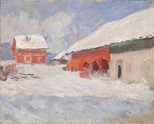 Norway. Red Houses at Björnegaard, 1895.