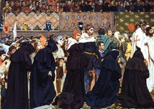 Les funérailles de Charles le Bon, comte de Flandre, célébrées à Bruges le 22 avril 1127, c1876-1877 Creator: Jan Van Beers.