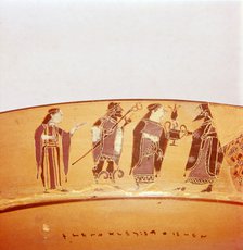 Persephone Taking Leave of Pluto with Hermes and Demeter standing nearby, c550BC-c525 BC.