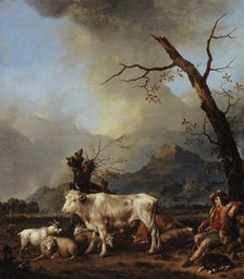 The Shepherd and his Flock, between 1642 and 1674. Creator: Johannes Lingelbach.