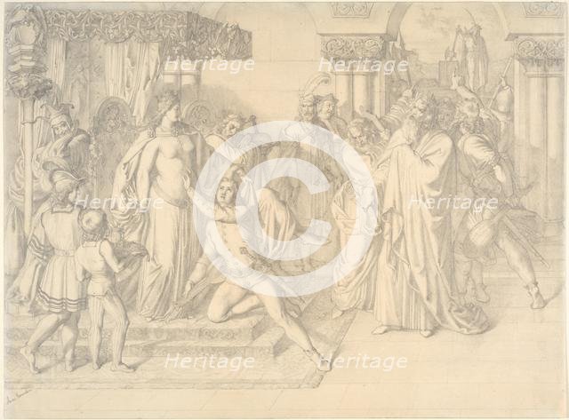 Singers Contest on the Wartburg, c. 1853. Creator: Anton Romako (Austrian, 1832-1889).