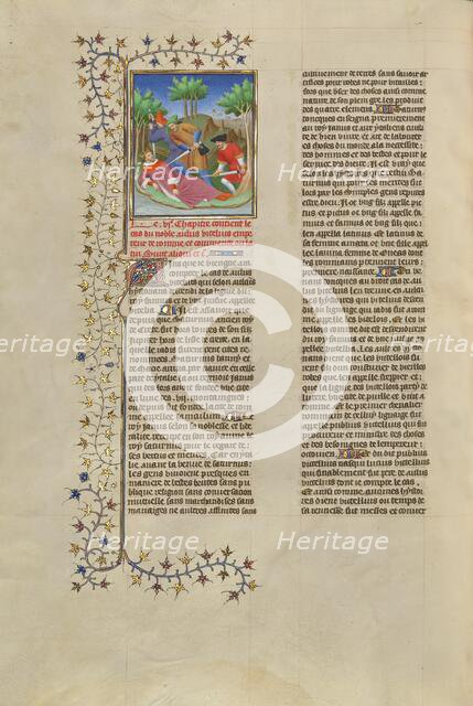 The Assassination of the Emperor Vitellius; Des cas des nobles hommes et femmes, about 1413-1415. Creators: Boucicaut Master, Workshop of the Boucicaut Master.