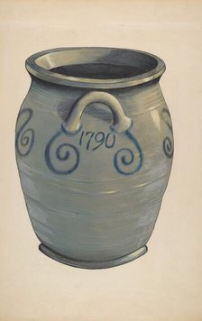 Stoneware Crock, c. 1936. Creator: Carl Weiss.