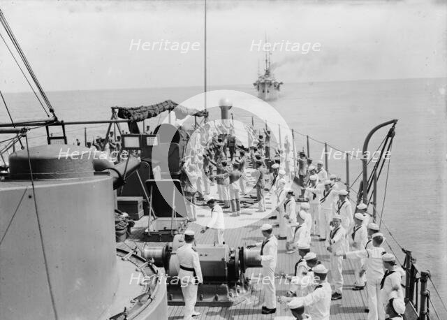 Morning drill - USS Seattle, between c1910 and c1915. Creator: Bain News Service.