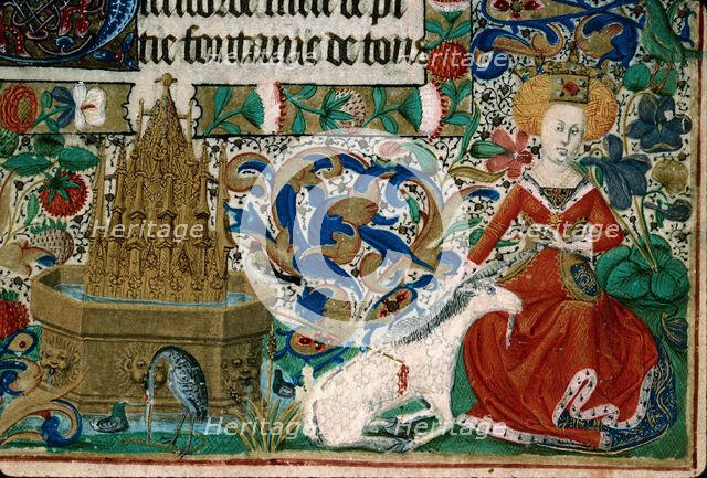 Hunt of the Unicorn. Horae ad usum Rotomagensem, 1460-1469. Creator: Maître de l'Échevinage de Rouen (active 1450-1485).