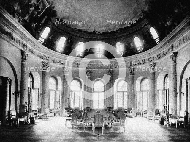 Ostafyevo Estate. Oval Hall, End of 19th century. Artist: Anonymous  