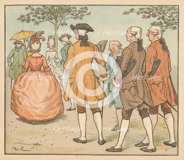 'Her love was sought...By twenty beaux and more', c1885, (1934). Creator: Randolph Caldecott.