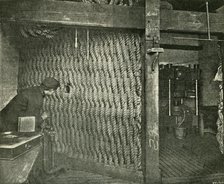 'Rope Screen Used For Protection While Pressing Explosive Gun-Cotton', 1901. Creator: Unknown.