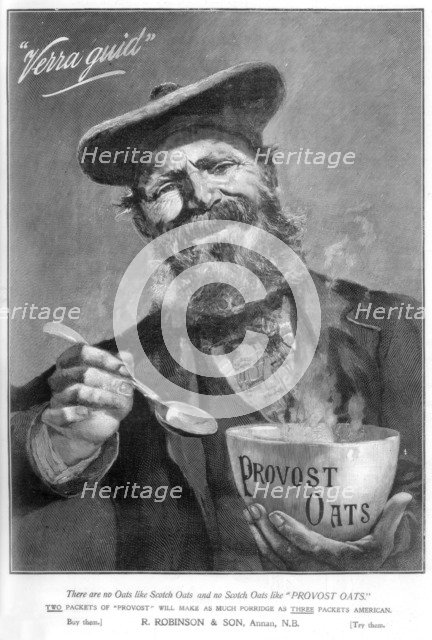 Advertisement for Provost Oats, 1901. Artist: Unknown