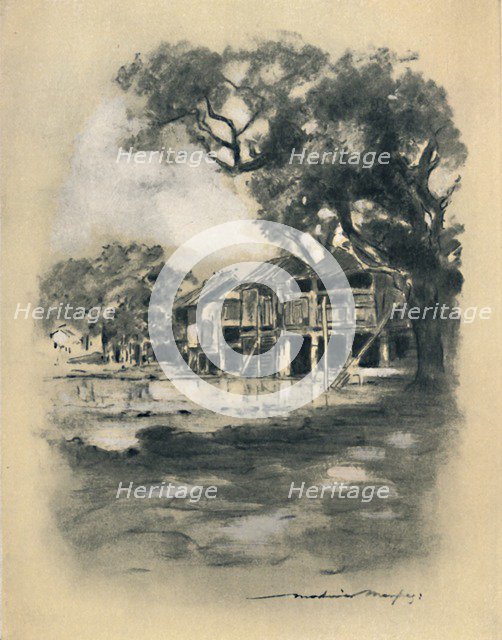 'An Up-Country Village', 1903. Artist: Mortimer L Menpes.