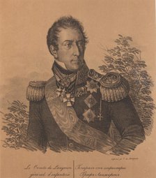 Portrait of Count Alexandre Andrault de Langeron (1763-1831), 1820. Creator: Hampeln, Carl, von (1794-after 1880).