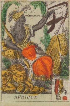 Afrique from Playing Cards (for Quartets) 'Costumes des Peuples Étrangers', 1700-1799. Creator: Anon.
