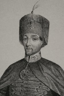 Abdulmejid I, (1823-1861), Sultan of the Ottoman Empire (1839-1861), 1852. Detail. From "Detail.  Creator: Martínez.