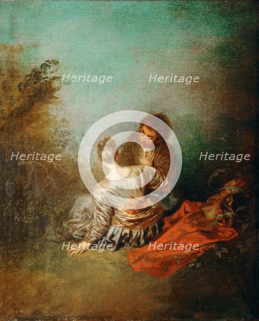 Le Faux Pas (The Mistaken Advance). Artist: Watteau, Jean Antoine (1684-1721)