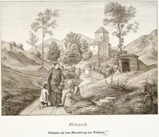 Wednesday: Footpath on the Mönchsberg Near Salzburg, 1823. Creator: Ferdinand Olivier.