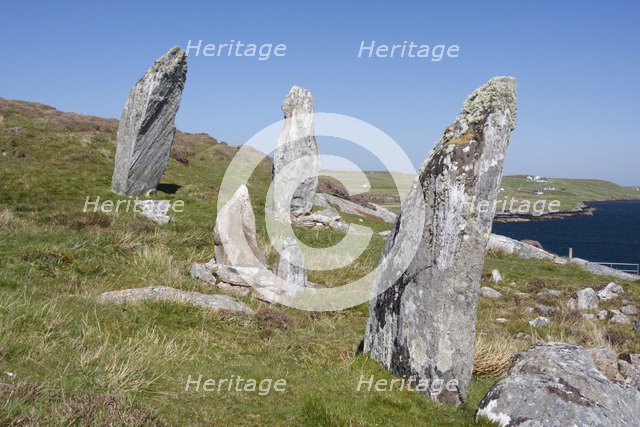 Standing stones, Great Bernera, Isle of Lewis, Outer Hebrides, Scotland, 2009.