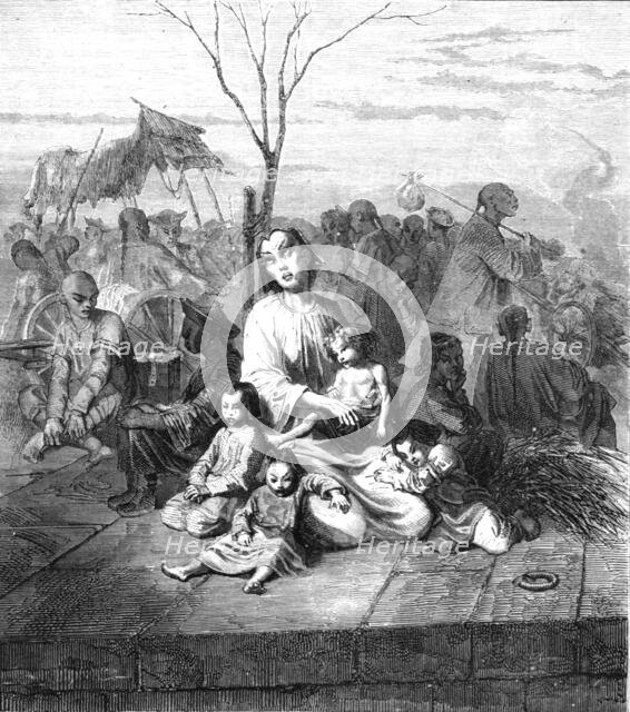 ''The refugees at Kah-Ding; A Cruise to Soo-chow', 1875. Creator: Lindley, Augustus Frederick.