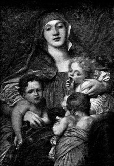 Pictures from the New Gallery: Charity - G. F. Watts, 1895. Creator: George Meisenbach.