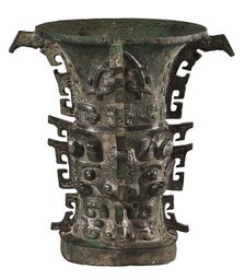 He Zun, Bronze Ritual Wine Vessel. Creator: The Oriental Applied Arts.