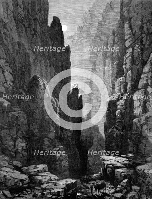 The Afghan War: the Chunari Pass through the Khoord Cabul Range, 1880. Creator: William James Palmer.